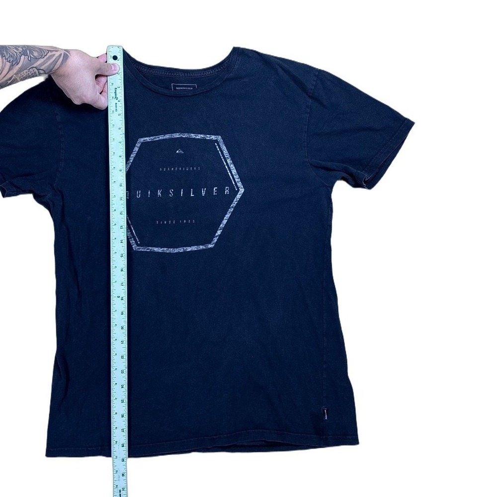 Quiksilver Graphic T-Shirt Mens XL Navy Blue Good Surf Hexagon Logo Tee - Picture 4 of 5